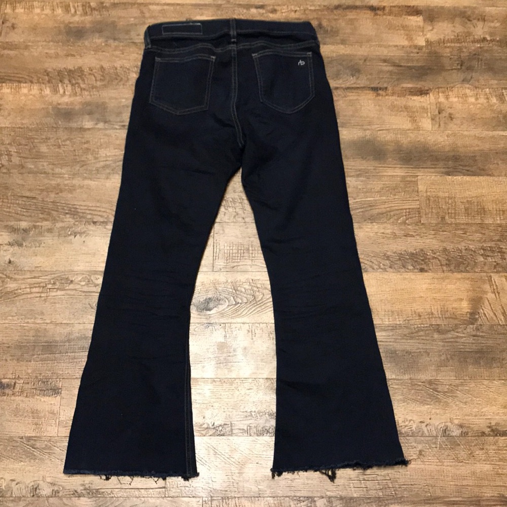 Rag & Bone Crop Raw Hem Flare Denim in Dune 26 - Picture 5 of 7